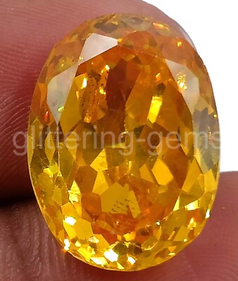 37.15 CT Oval Cut Natural Yellow Sapphire Certified Loose Gemstone 5JRE