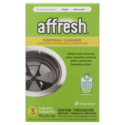 Affresh Garbage Disposal Cleaner, Removes Odor-Causing Residues, 3 Tablets