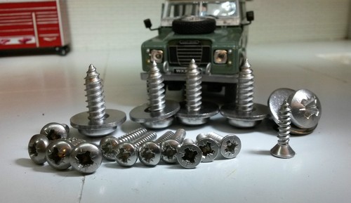 Land Rover Series 3 Dash Top Crash Panel & Vents Stainless Securing Screws Set - 第 1/1 張圖片