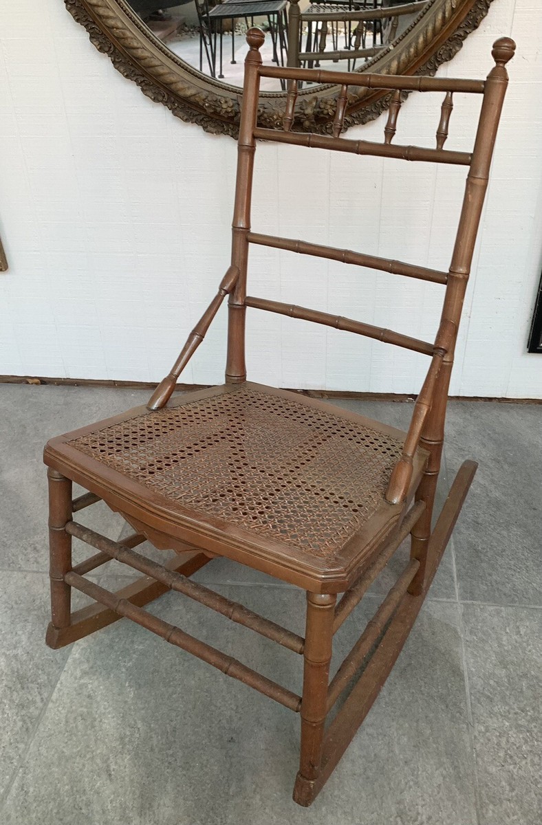 Antique Sewing Rocking Chair Vintage Folding Wooden Rocking Chair
