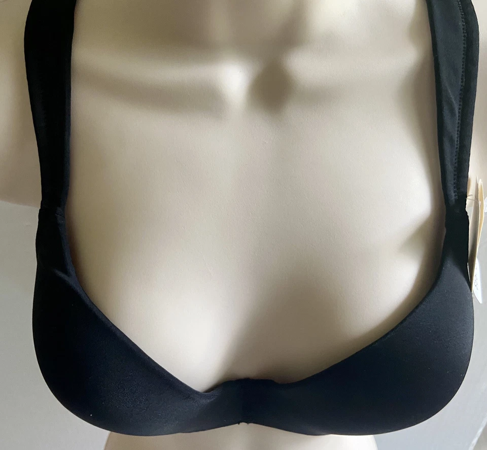 NUEVO CON ETIQUETAS Mujer 38A ESSENTIAL BODY-WEAR Negro BRENNA EDW4107 Camiseta SUJETADOR PUSH-UP. $58 Foto 3 de 4