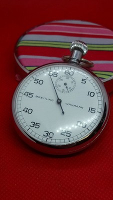 Extremely Rare Breitling Wakmann Chronometre Stopwatch Valjoux 24 Runs Well Ebay