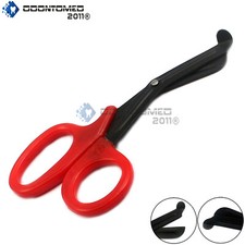 Fluoride Coated Medical Scissors, EMT and Trauma Shears Paramedic Red 7.25''
