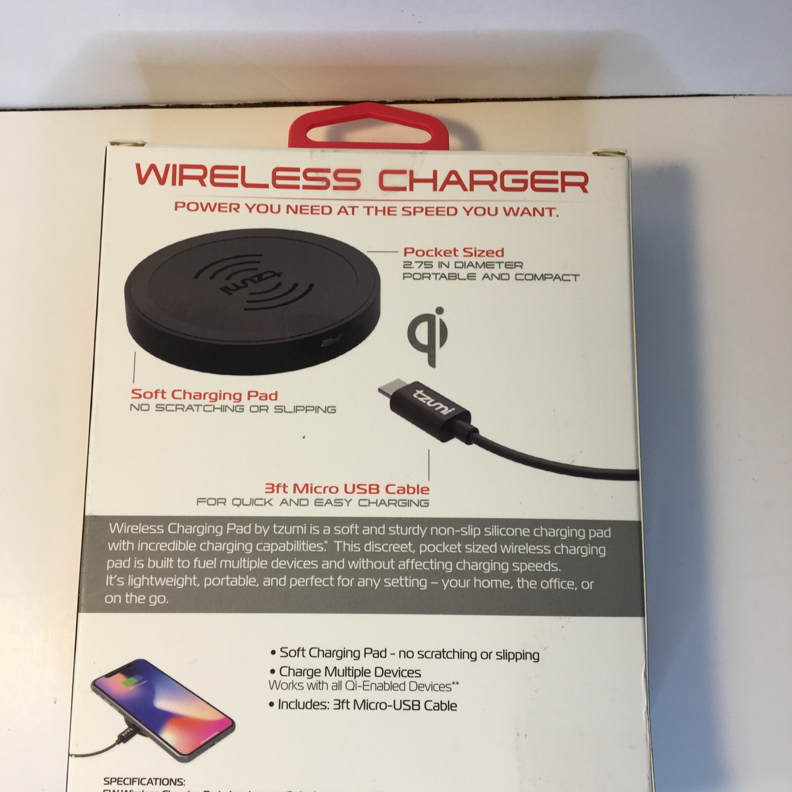 Tzumi Wireless Charging Pad Charger Universal All Qi Devices for sale online eBay