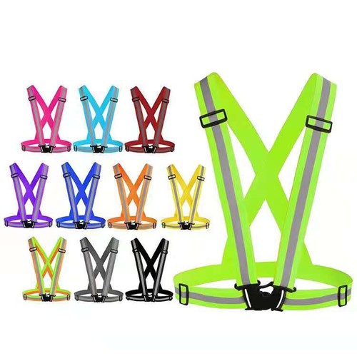 Safety Reflective Belt Running Night Work Cycling Caution tape Warning Outdoor - Picture 9 of 14