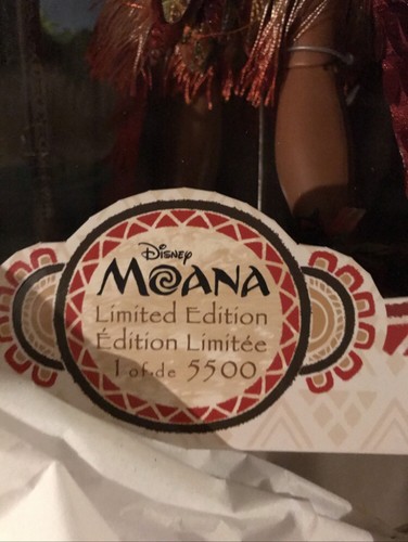Disney Moana Moana Exclusive 17-Inch Doll Limited Edition 5500 ONLY *RARE* - Picture 2 of 2