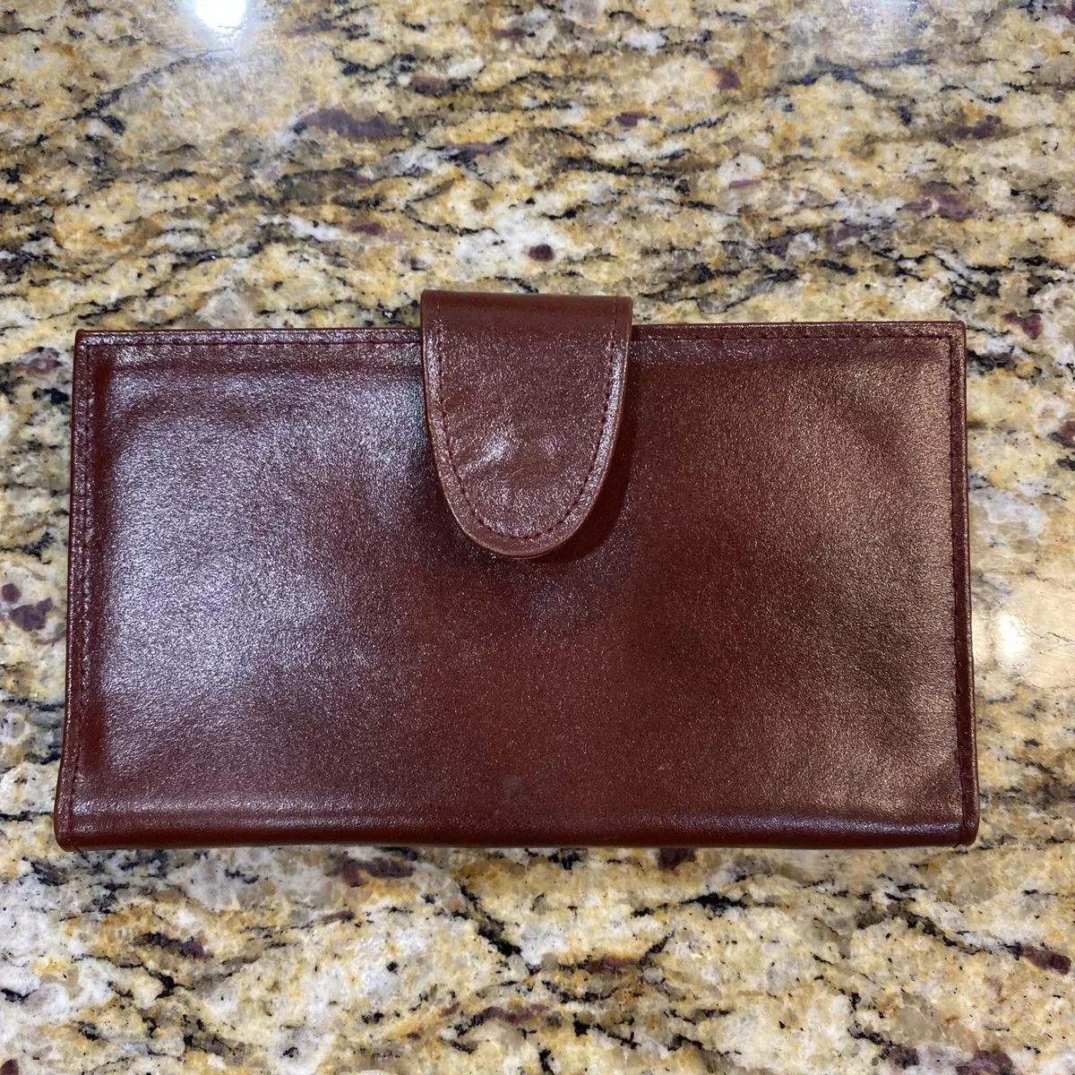 amity cowhide Brown wallet
