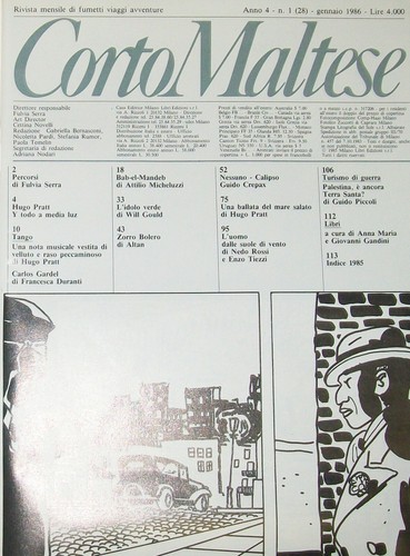 CORTO MALTESE - ANNO 4 - N. 1 - GENNAIO 1986 Pratt Piccoli Micheluzzi RIVISTA - Imagen 3 de 5