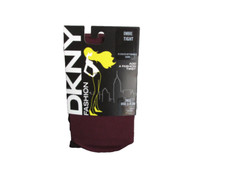 New Women's 2 Pairs DKNY Fashion Opaque Tights Black/Bordeaux Size Tall (large)