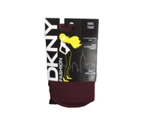 Brand New Women's  DKNY Fashion Opaque Tights Black/Bordeaux Size Tall (large)
