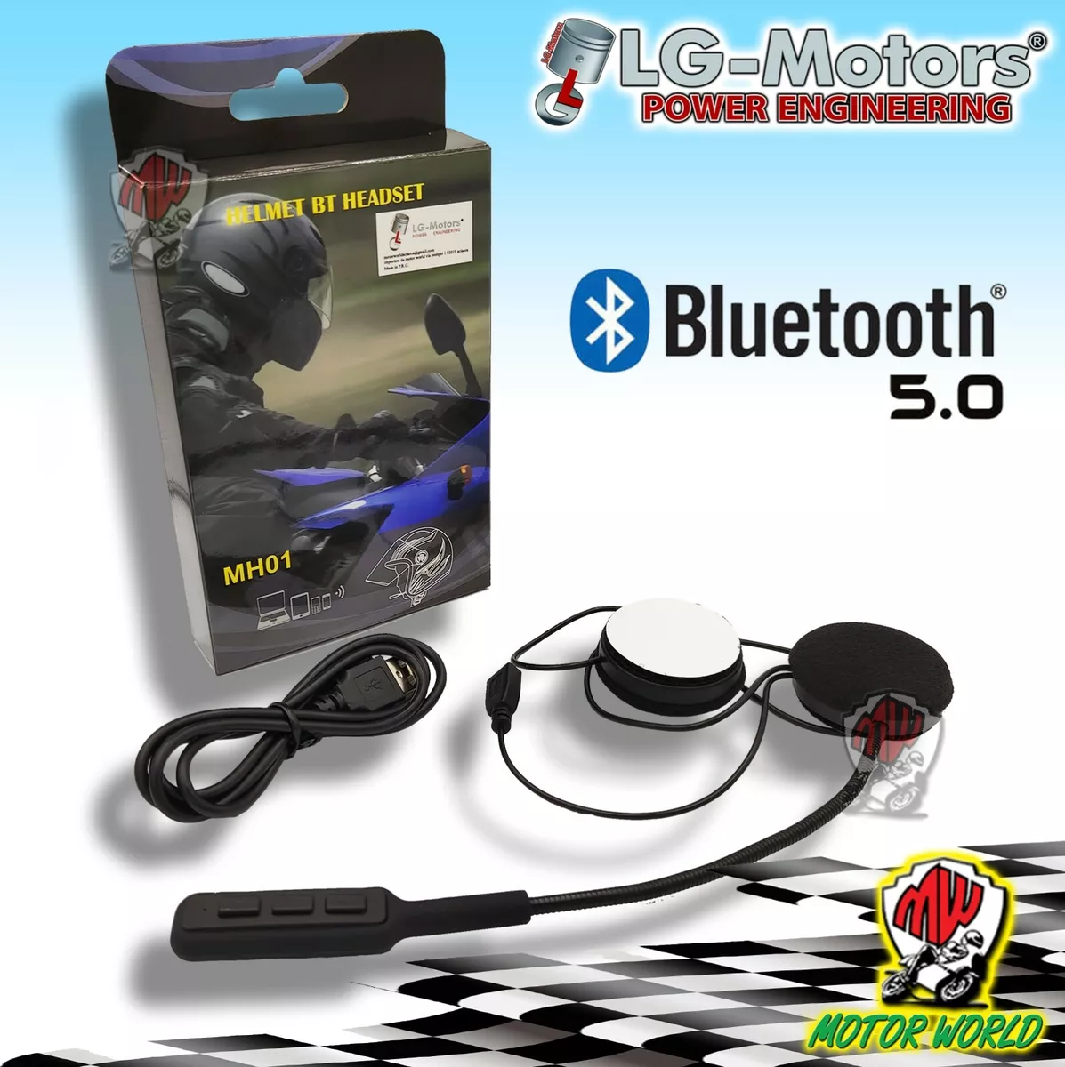 Écouteur Helmet Bluetooth Casque Pour Casque de Moto Interieur