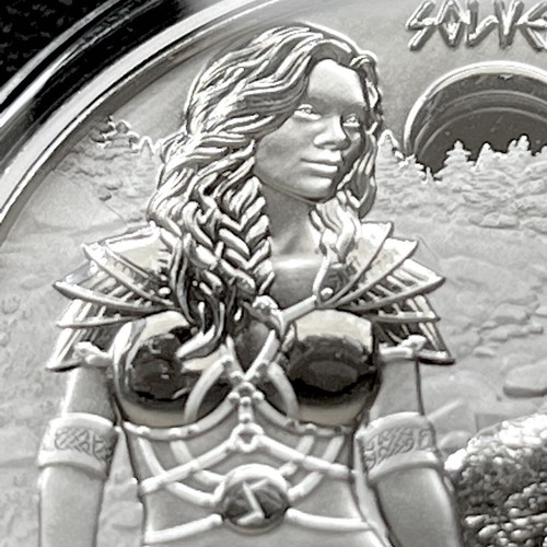 2024 Germania VALCHIRIE SOLUTIG 1 oz moneta d'argento FDC con certificato di autenticità 25k conio - Foto 5 di 10