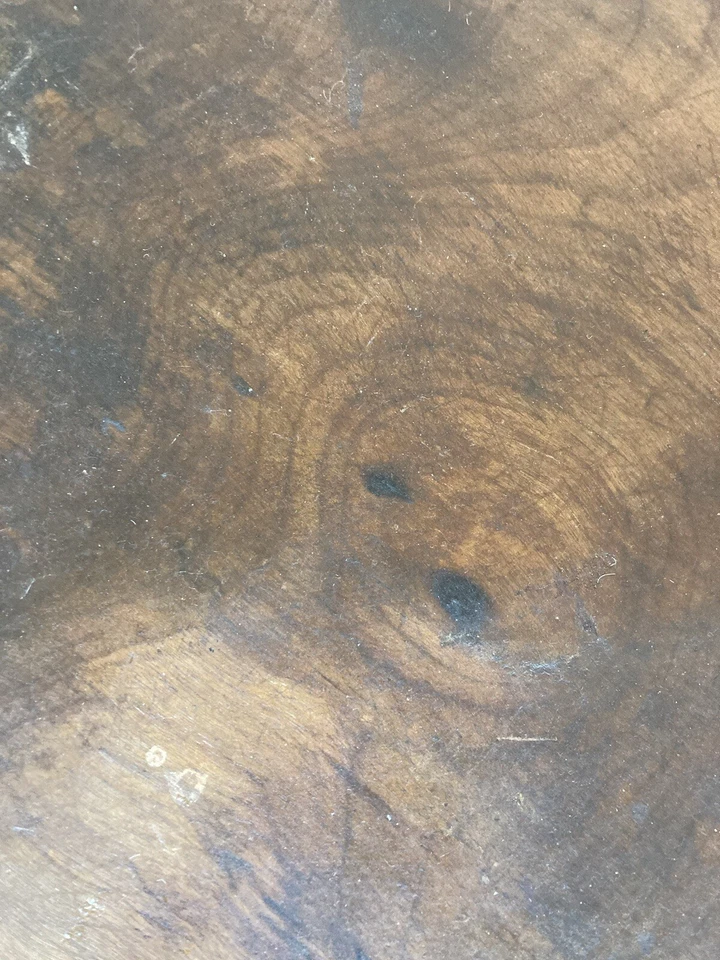 NICE! 18” Antique primitive old 19th C Wooden turned Dough bowl - Image 3 of 4