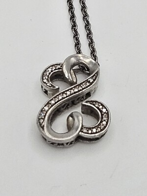 Jane Seymour Sterling Silver Open Hearts Diamond Pendant Necklace