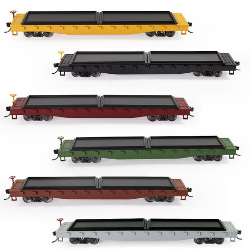 Evemodel Trains 1 Unit HO Scale 52' Flat Car 1:87 52ft Container Carriage - Afbeelding 1 van 12