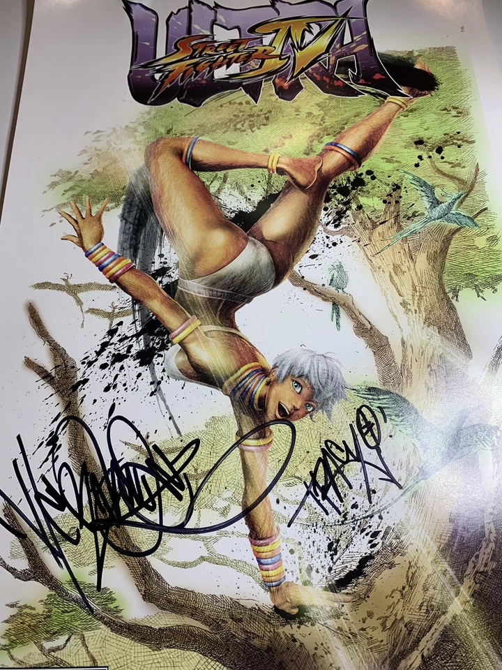 E3 2017 Street Fighter IV Ultra ELENA Signed Artist Poster Exclusive Capcom - Image 2 of 2