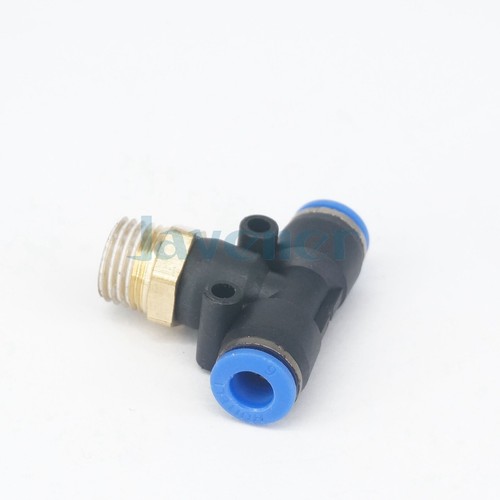LOT5 1/8"-1/2" BSP Male x Tube O/D 4-12mm Tee Pneumatic Pushfit Pipe Connector - Picture 26 of 49