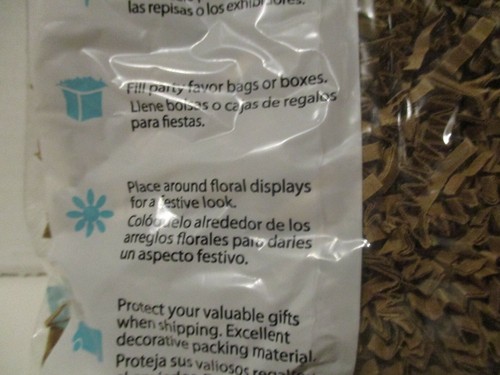 Brown Crinkle Paper Shred Gift Basket Bag Filler Easter Grass Lot of 5 - 1.25 oz - Picture 10 of 10