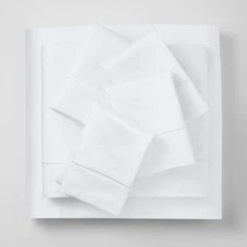Threshold Signature 1000 Thread Count  6-Piece FULL Bed Sheet Set - White Solid