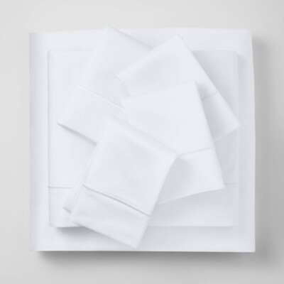 Threshold Signature 1000 Thread Count  6-Piece FULL Bed Sheet Set - White Solid