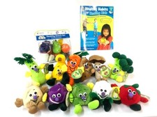 Book Disc Healthy Habits Teach Kids Set Veggie Plush Toys Plastic Food Activity