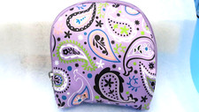 CUTE COSMETIC BAG w/A PAISLEY DESIGN  LAVENDER----5 1/2" WIDE x 5 3/4" TALL