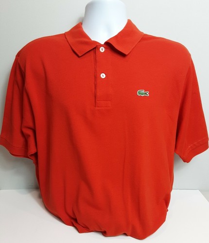 LACOSTE Mens Sz 7 Orange Mesh Short 
