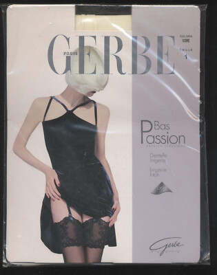 Sublimes Bas GERBE pour porte jarretelle, idée cadeau, noir couture Rouge Carnation 10 DN / T2 (Taille M) - Vêtements