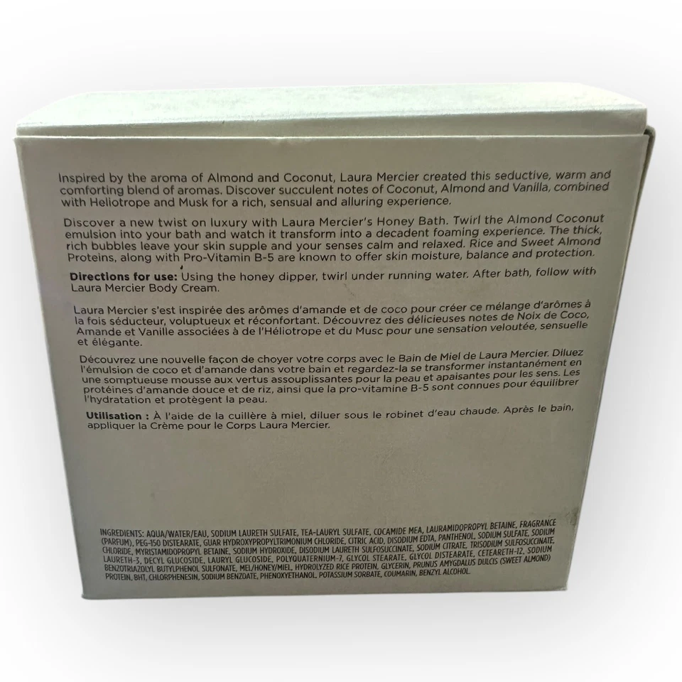Baño de miel Laura Mercier ALMENDRA COCO ¡NUEVO!  Con cucharón de madera Foto 3 de 4