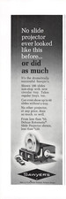 1965 Sawyer  s Rotomatic Slide Projector Vintage Print Ad 100 Slide Capacity Tray