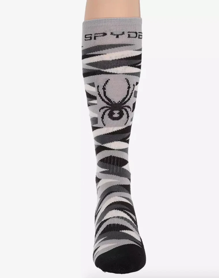 Meias de esqui Spyder L111454 masculinas cinza desempenho pico tamanho pequeno - Imagem 2 de 2