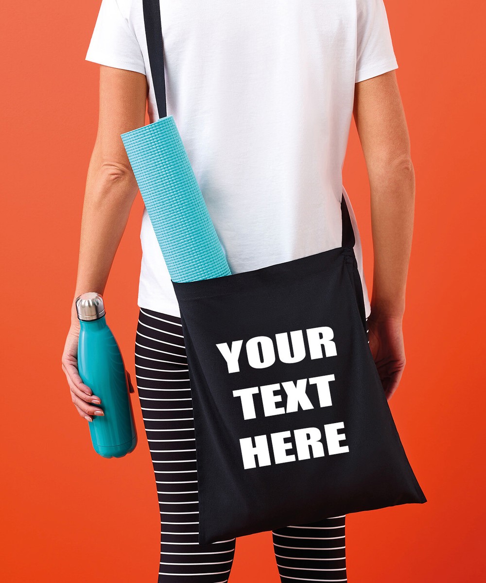 Personalised Your Text Mini Bag Reusable Sustainable Shoulder Tote - Main Image