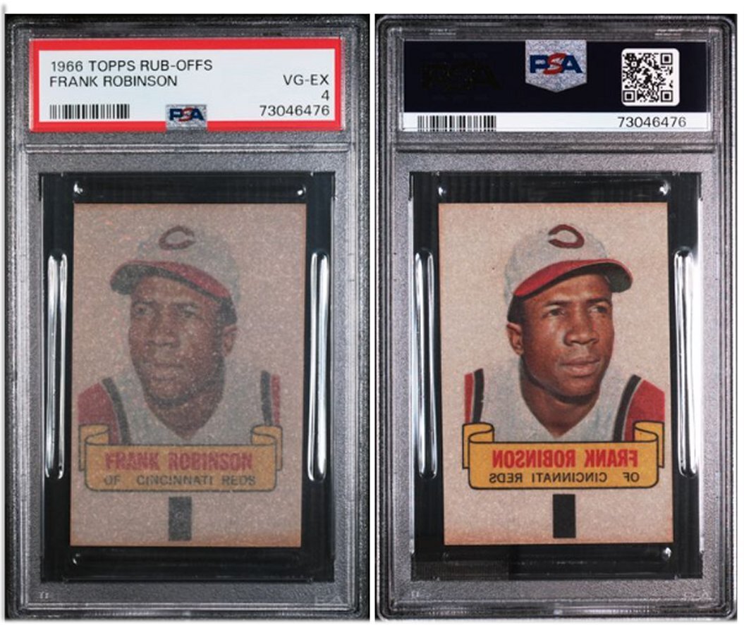 Frank Robinson 1966 Topps Rub-Offs Cincinnati Reds Clean PSA 4 VG