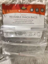Full Circle Ziptuck Reusable Snack Bags Set of 2 Snack Bags