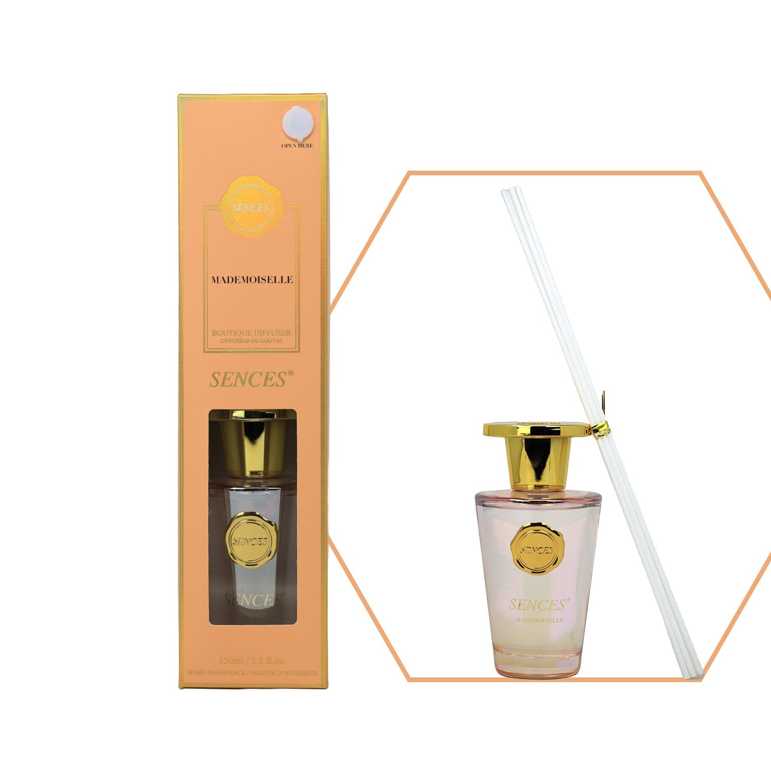 Baltus Reed Diffuser 150ml Mademoiselle Air Freshener Room Scents Aromatherapy