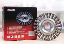 KS-Tools 340.0047 Rostfreie Stahldrahtrundbürste 0,5mm, Ø 125mm