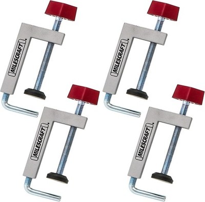 Milescraft 7209 Universal Fence Clamp 4-Pack - For Mitre Saws, Router Tables, Ta