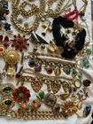 Huge High End Vtg/Mod Jewelry Lot Rhinestone Gold Chr Dior  Monet Trifari Kramer