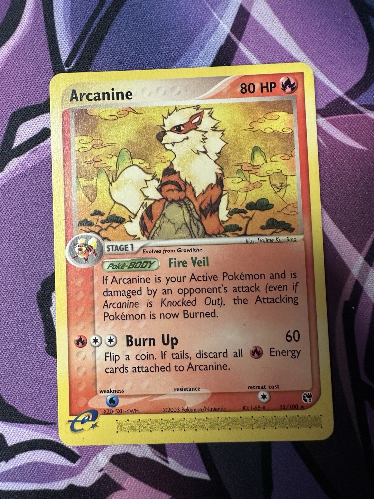 Arcanine 15/100 Rare Non-Holo EX Sandstorm 2003 Vintage Pokemon Card HP