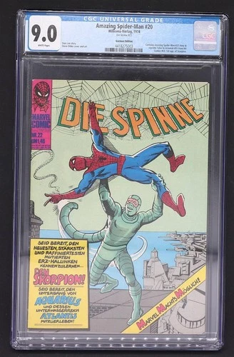 Amazing Spider-Man #20 CGC 9.0 The Spider No. 22 Williams Publisher Marvel MCU