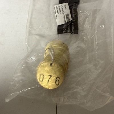 Lot of 25 1-1/2'' Round Number Tags Brass Series HWS 076-100 A1-KARDEX Y52878