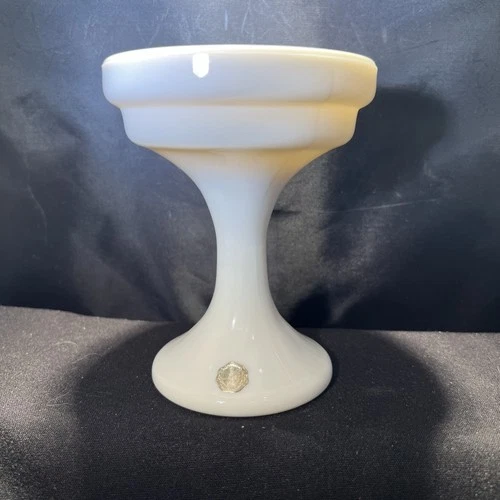 Vintage Westmoreland Milk Glass Pedestal Fairy Candle Holder