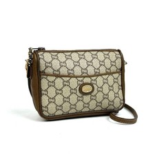 GUCCI Vintage Mini Pochette Crossbody Bag Interlocking GG Brown
