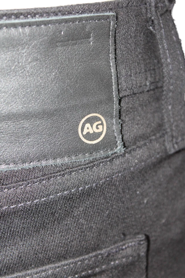 Pantalones de Jean AG Para Hombre Cinco Bolsillos Cierre de Botones Pierna Recta Negros Talla 40 Foto 4 de 4