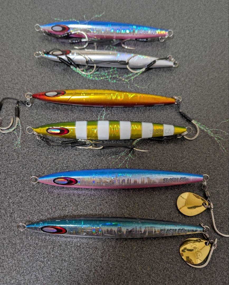Metal Jig Set of 12, 80g, Fishing Lures, Used, Includes Case - Image 4