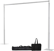 Pipe and Drape Backdrop Stand, 8x10ft Heavy Duty Backdrop Stand with Metal Ba...