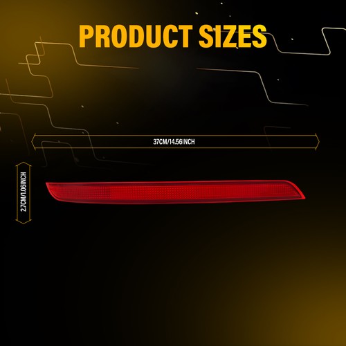 2PCS Lens Red Rear Light Bumper Reflector for Mercedes Benz W166 ML350 2012-2015 - Picture 4 of 10