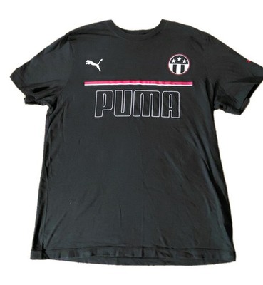 Puma Shirt Adult XLarge Black Graphic Logo Short Sleeve Cotton Activewear Mens