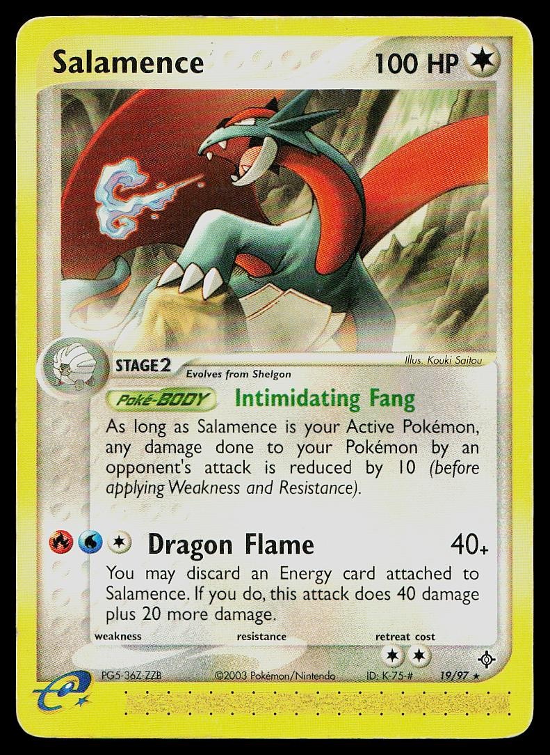 Pokemon Card Dragon Salamence 19/97 Rare