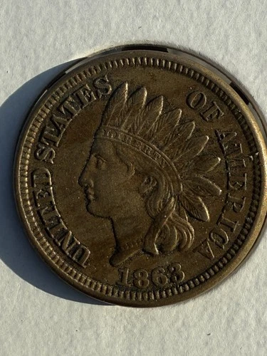 1863 Indian Cent AU